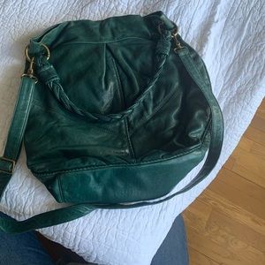 Gorgeous green leather Hobo bag.
